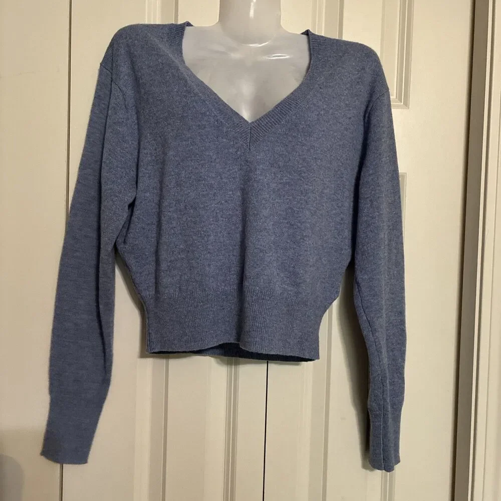J. Crew Cashmere Blue V Neck Sweater